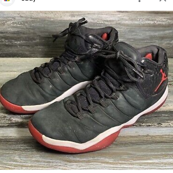 NIKE Boy’s Basketball Shoes, Black Black Black Gym Red 023 6 youth AQ9214-023 - Picture 2 of 7